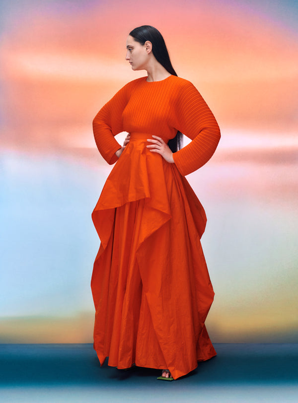 solace london The Serena Maxi Dress in Bright Orange