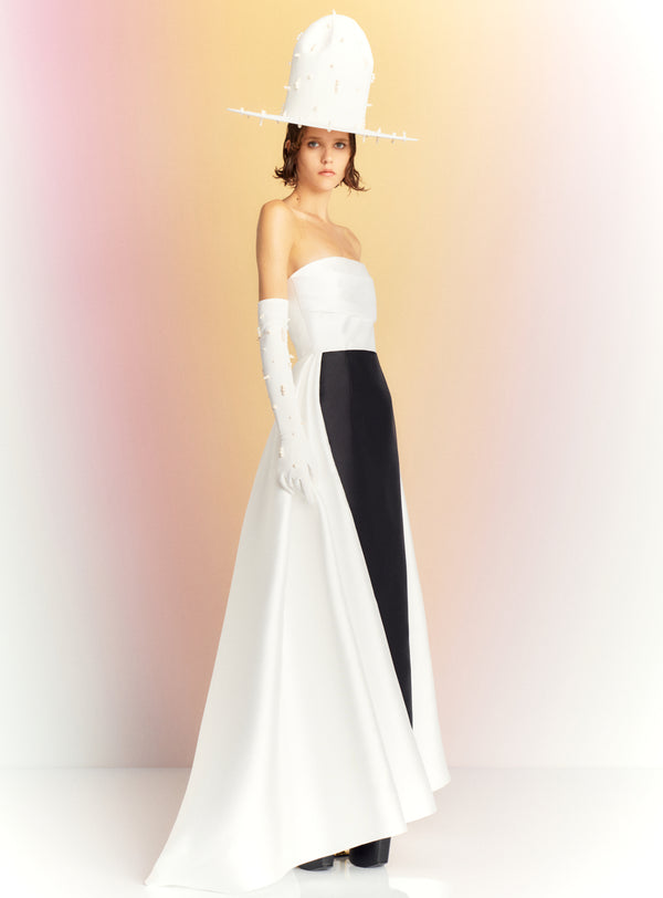 Solace London The Tiffany Maxi Dress In Cream And Black