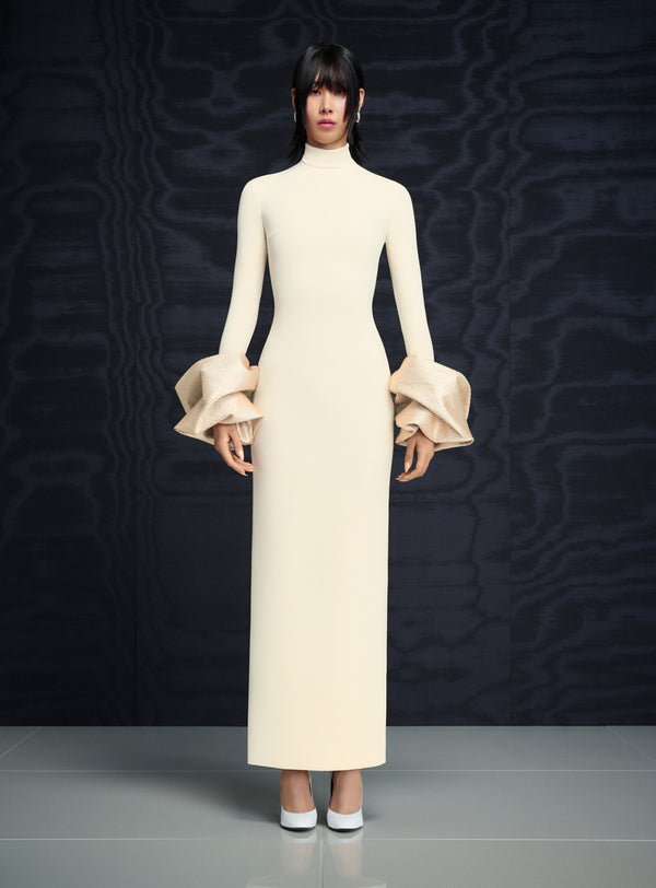 solace london The Viviana Crystal Maxi Dress in Pearl