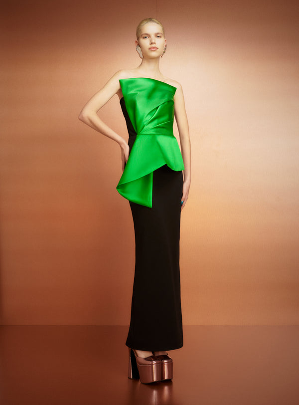 solace london The Zuri Maxi Dress in Bright Green and Black