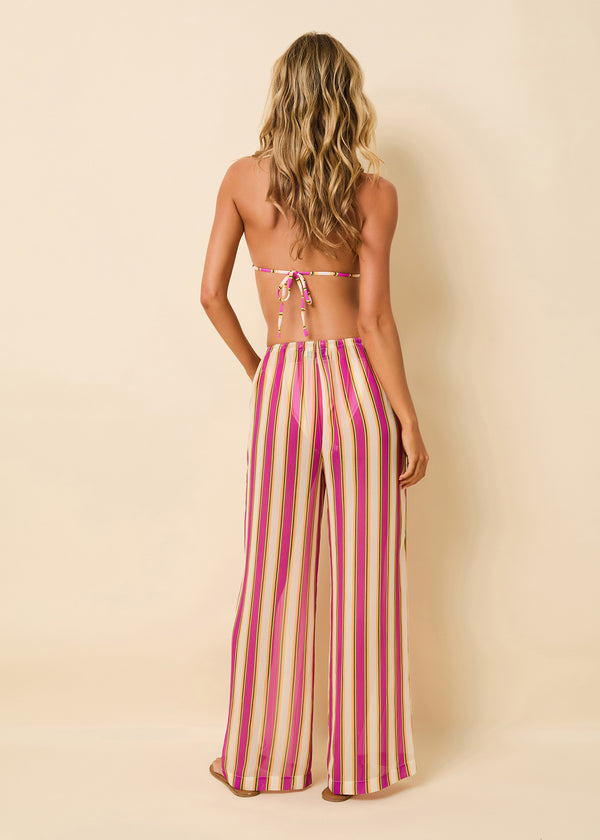 Solid & Striped Ashling Pant Crinkle Sheer South Beach Stripe