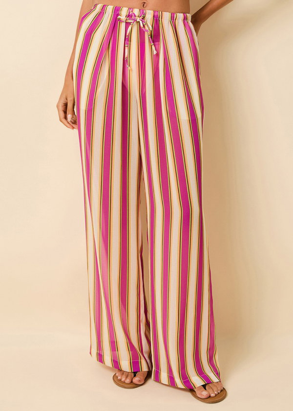 solid & striped Ashling Pant Crinkle Sheer South Beach Stripe