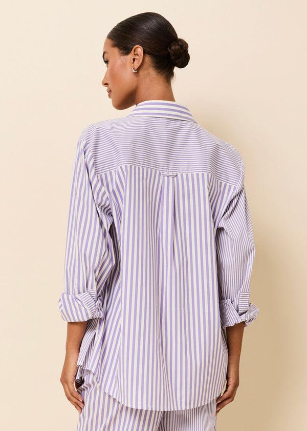 Solid & Striped Avril Button Down Ultra Violet Stripe