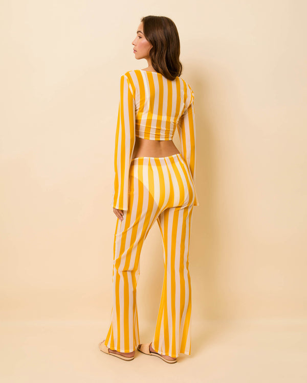 Solid & Striped Dolly Pant Mesh Pineapple / Brule Stripe