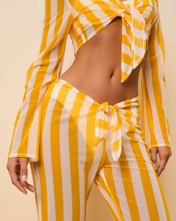 Solid & Striped Dolly Pant Mesh Pineapple / Brule Stripe