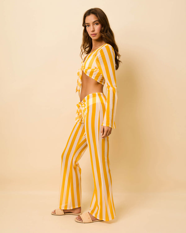 Solid & Striped Dolly Pant Mesh Pineapple / Brule Stripe