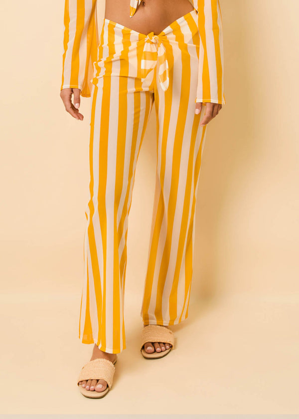 solid & striped Dolly Pant Mesh Pineapple / Brule Stripe