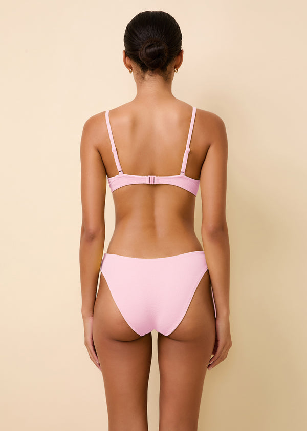 Solid & Striped Eva Bikini Bottom Cloud Terry Carnation