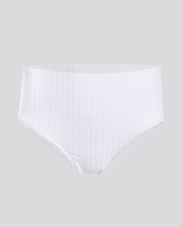 Solid & Striped Lilo Ribbed Bikini Bottom Optic White