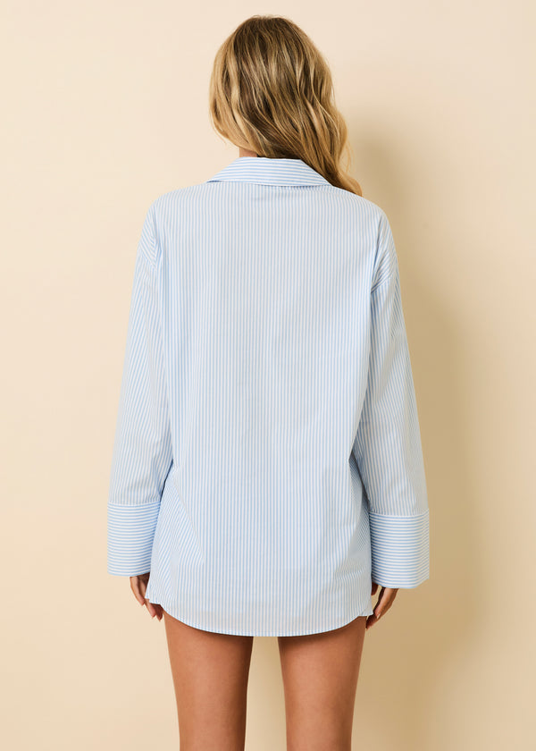 Solid & Striped Livia Tunic Blue Lagoon / Optic White Stripe