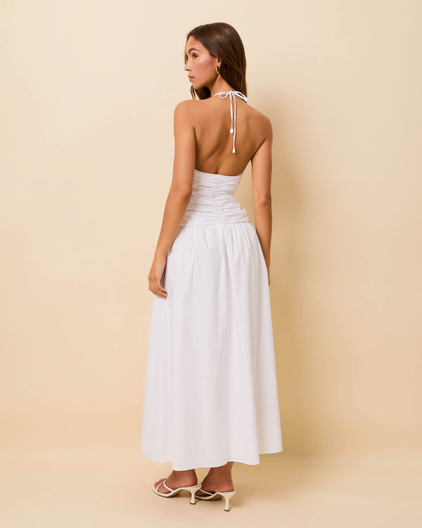 Solid & Striped Adina Dress Poplin Optic White