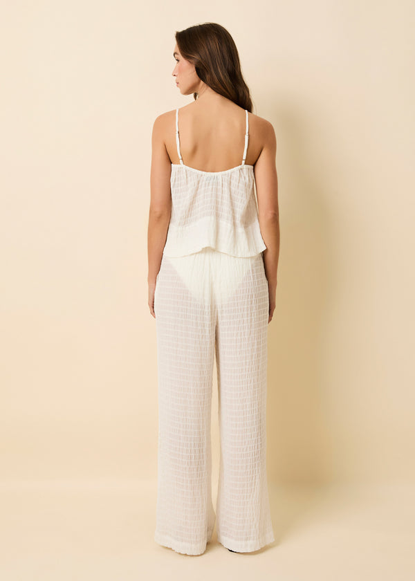 Solid & Striped Ashling Pant Smocked Optic White