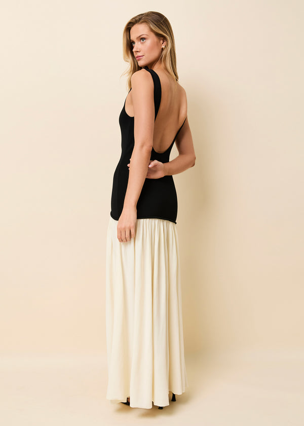 Solid & Striped Camila Dress Noir / Brule