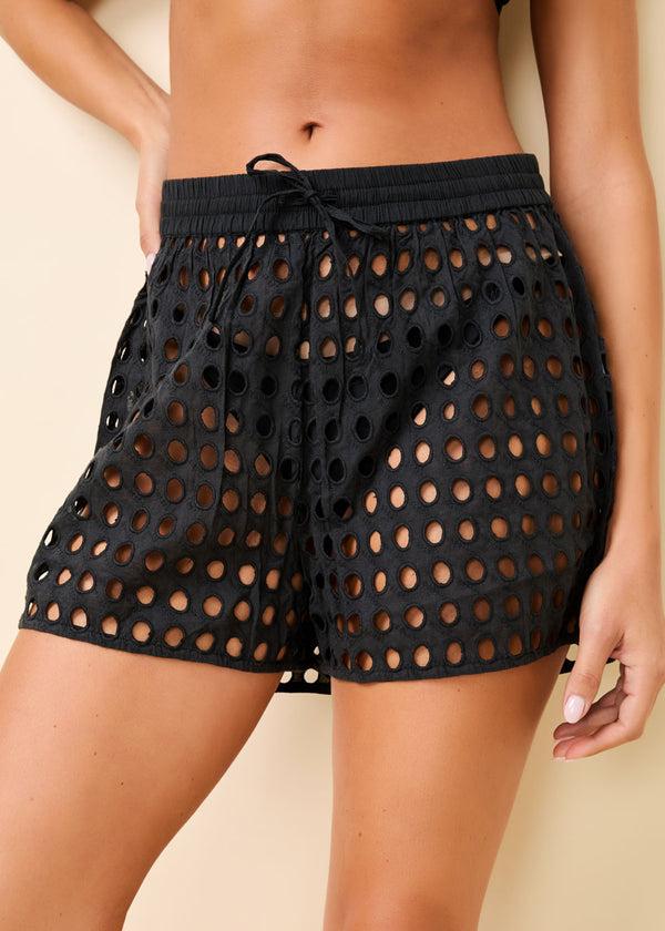 solid & striped Charlie Short Classic Eyelet Noir