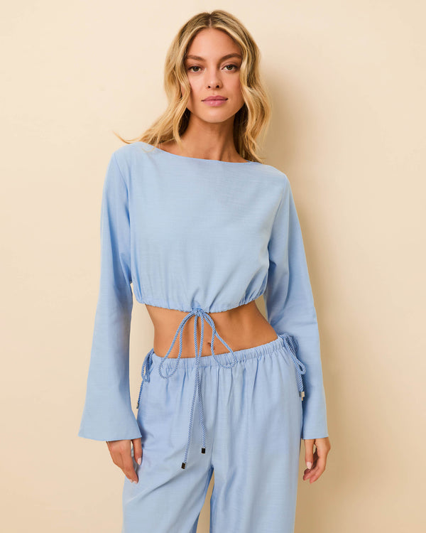 solid & striped Chelley Top Blue Lagoon