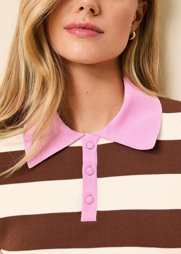 Solid & Striped Debra Top Coconut / Bon Bon / Brule
