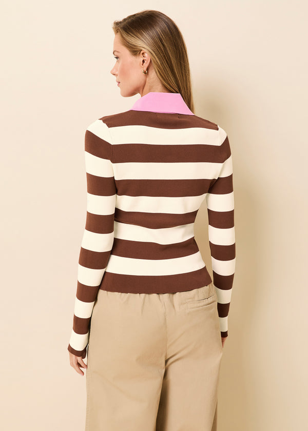 Solid & Striped Debra Top Coconut / Bon Bon / Brule
