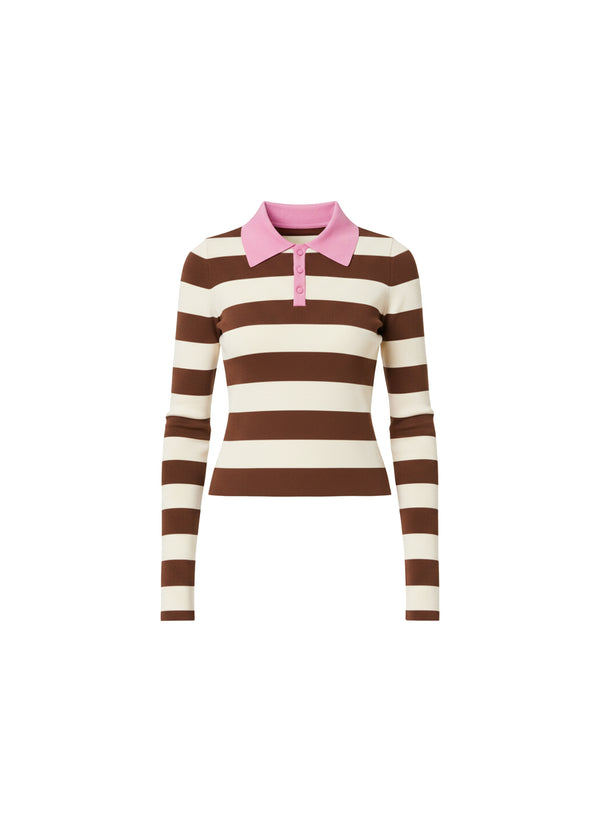 Solid & Striped Debra Top Coconut / Bon Bon / Brule