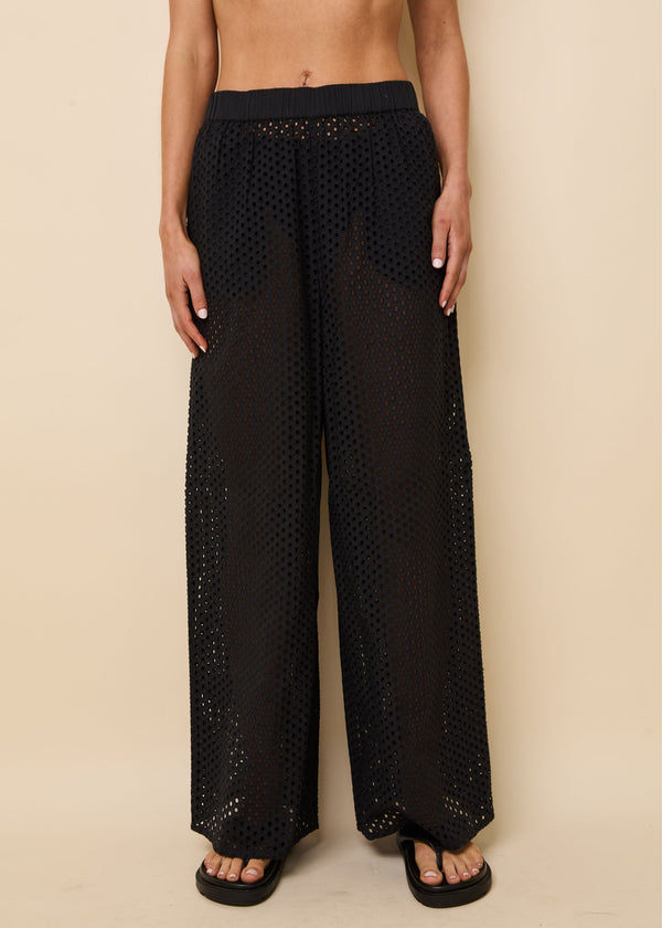 solid & striped Delaney Pant Baby Eyelet Noir