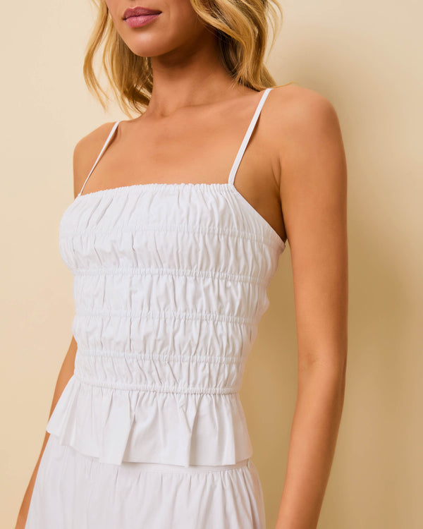 Solid & Striped Delta Top Poplin Optic White