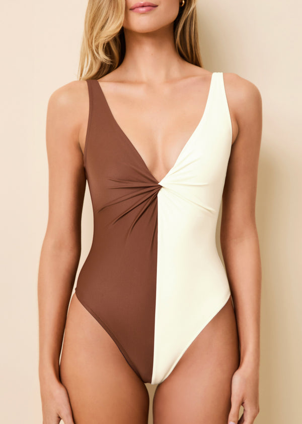Solid & Striped Enza One Piece Brule / Coconut