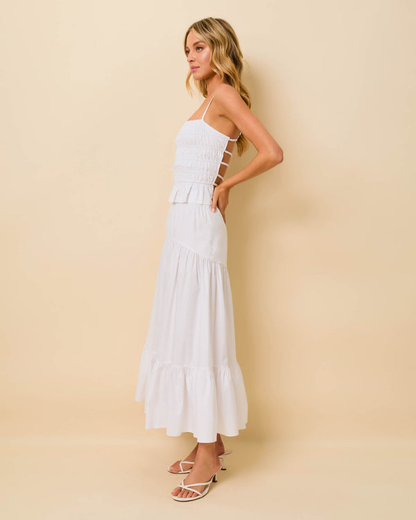 Solid & Striped Indra Skirt Poplin Optic White