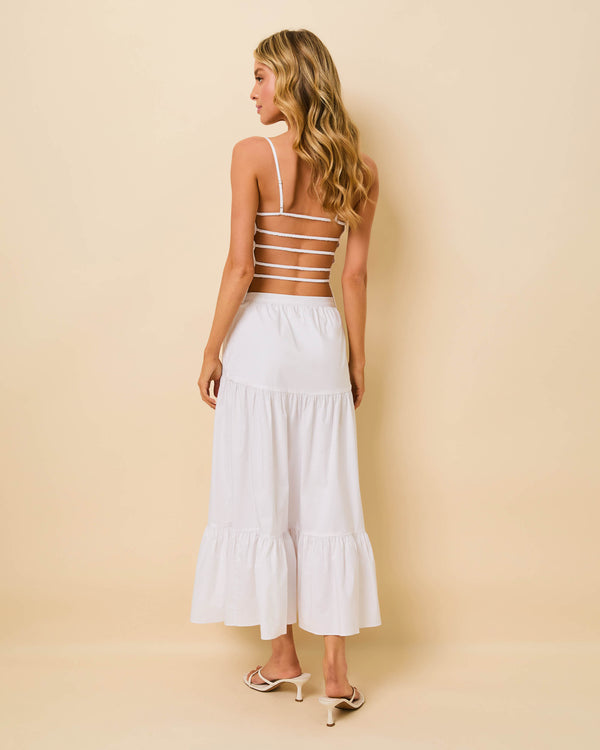 Solid & Striped Indra Skirt Poplin Optic White