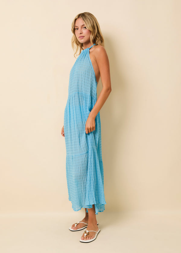 Solid & Striped Kai Dress Smocked Ocean Mist