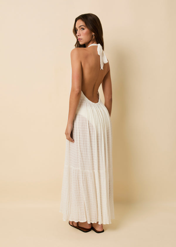 Solid & Striped Kai Dress Smocked Optic White