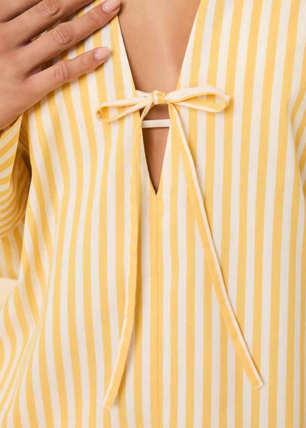 Solid & Striped Livia Tunic Lemon Drop / Brule Stripe