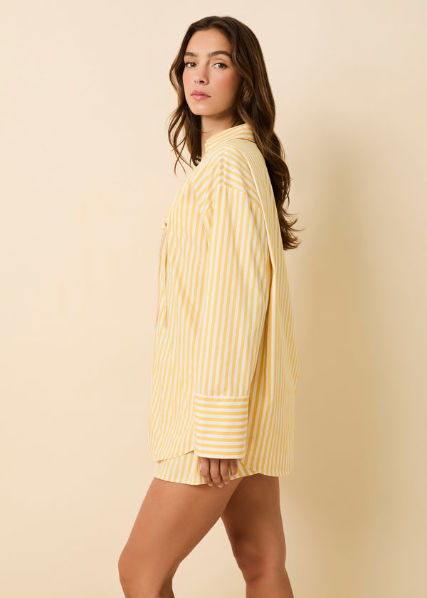 Solid & Striped Livia Tunic Lemon Drop / Brule Stripe