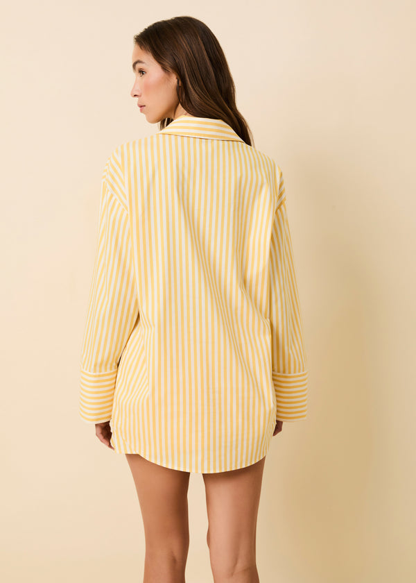 Solid & Striped Livia Tunic Lemon Drop / Brule Stripe