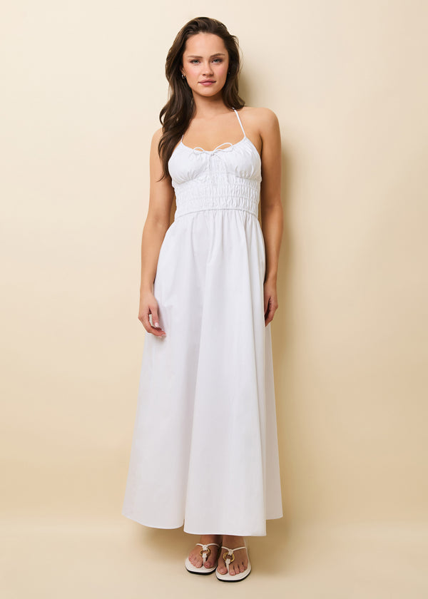 solid & striped Lolita Dress Poplin Optic White