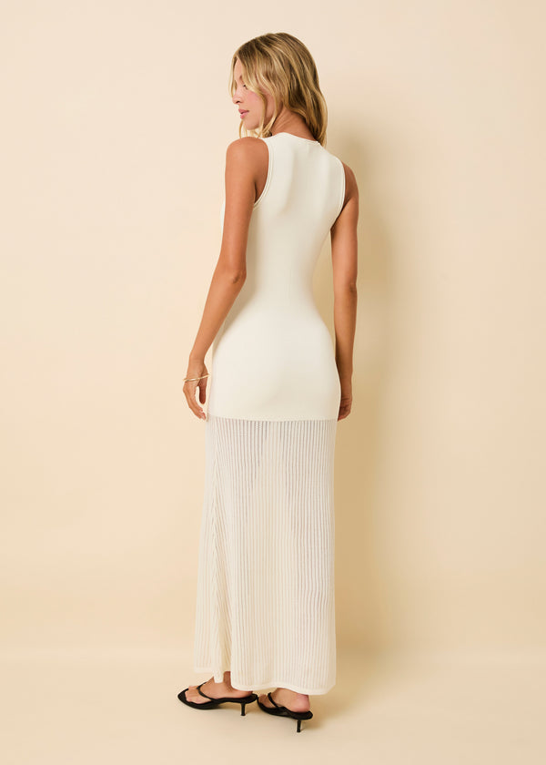 Solid & Striped Lucerne Pointelle Dress Brule