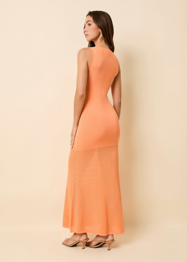 Solid & Striped Lucerne Pointelle Dress Orange Soda