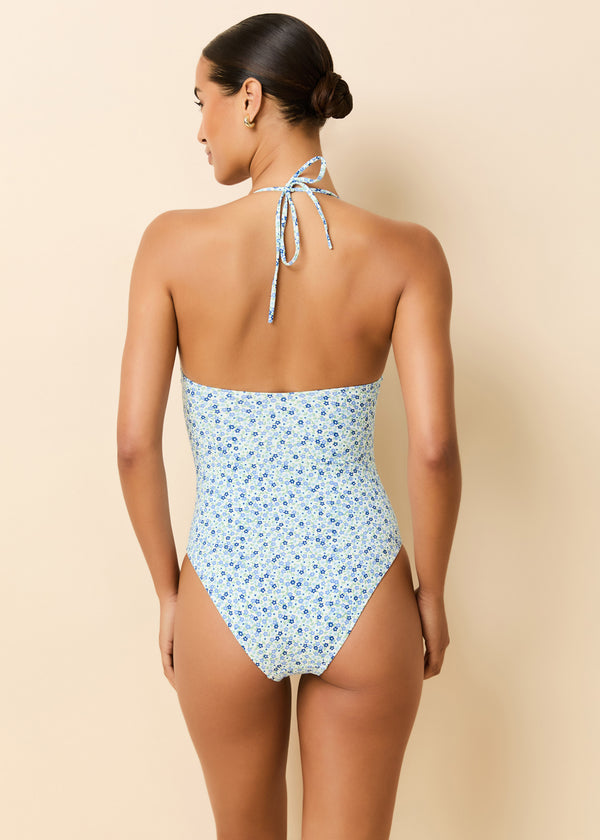 Solid & Striped Malika One Piece Blue Ditsy Floral