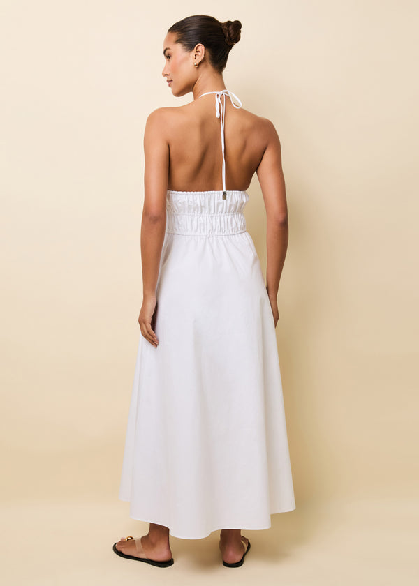 Solid & Striped Meira Dress Poplin Optic White