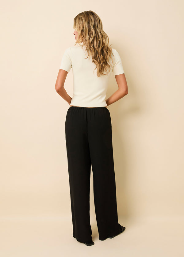 Solid & Striped Monaco Drape Pant Noir