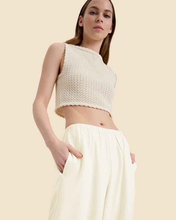 Solid & Striped Monaco Pant Ecru