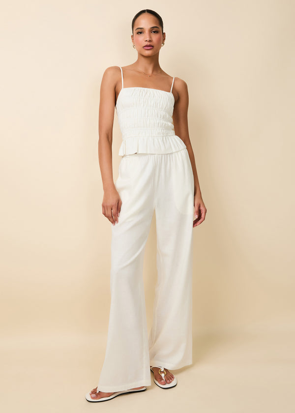 Solid & Striped Monaco Pant Linen Optic White