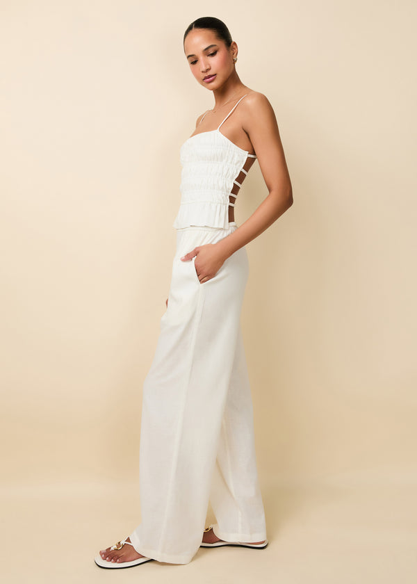 Solid & Striped Monaco Pant Linen Optic White