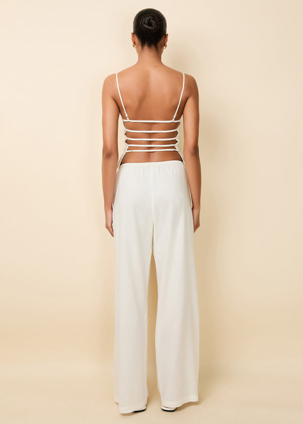 Solid & Striped Monaco Pant Linen Optic White
