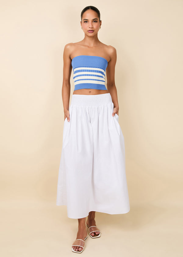 Solid & Striped Noreen Skirt Poplin Optic White
