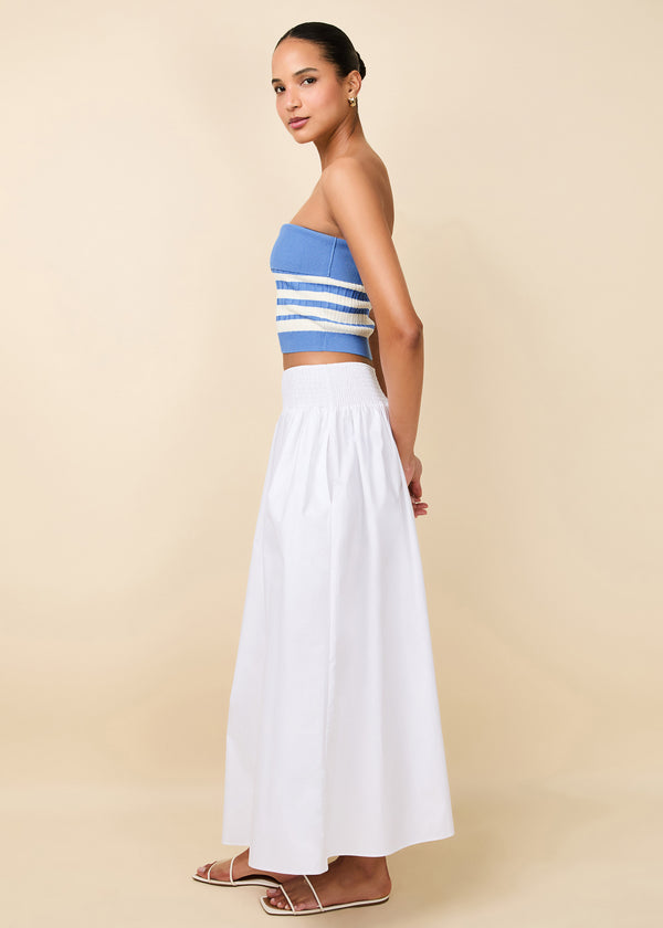 Solid & Striped Noreen Skirt Poplin Optic White