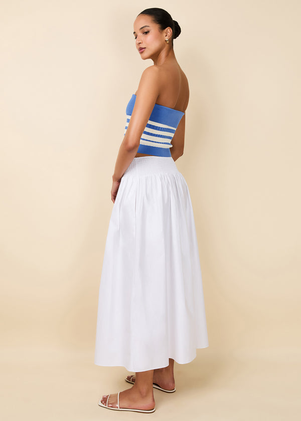Solid & Striped Noreen Skirt Poplin Optic White