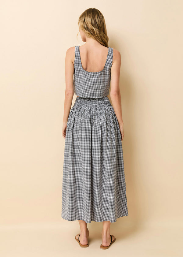 Solid & Striped Noreen Skirt Seersucker Noir Gingham
