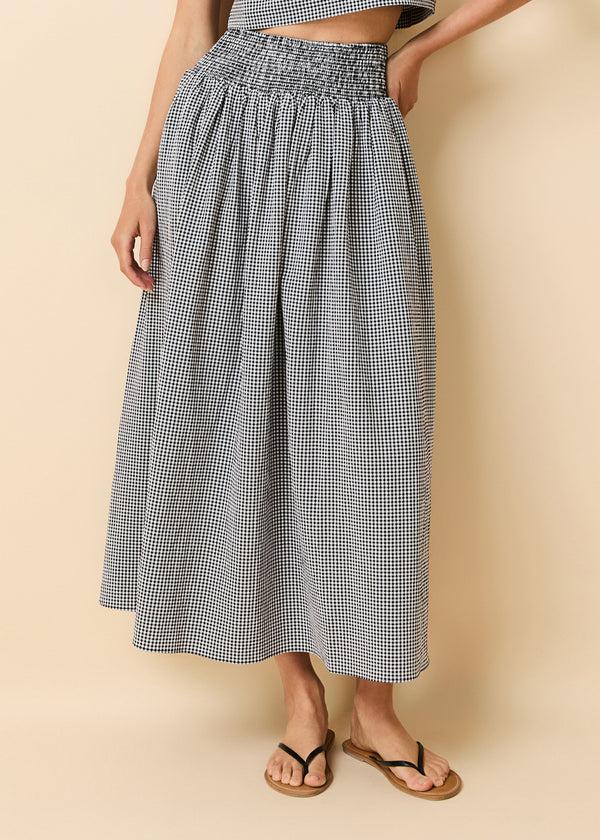 solid & striped Noreen Skirt Seersucker Noir Gingham