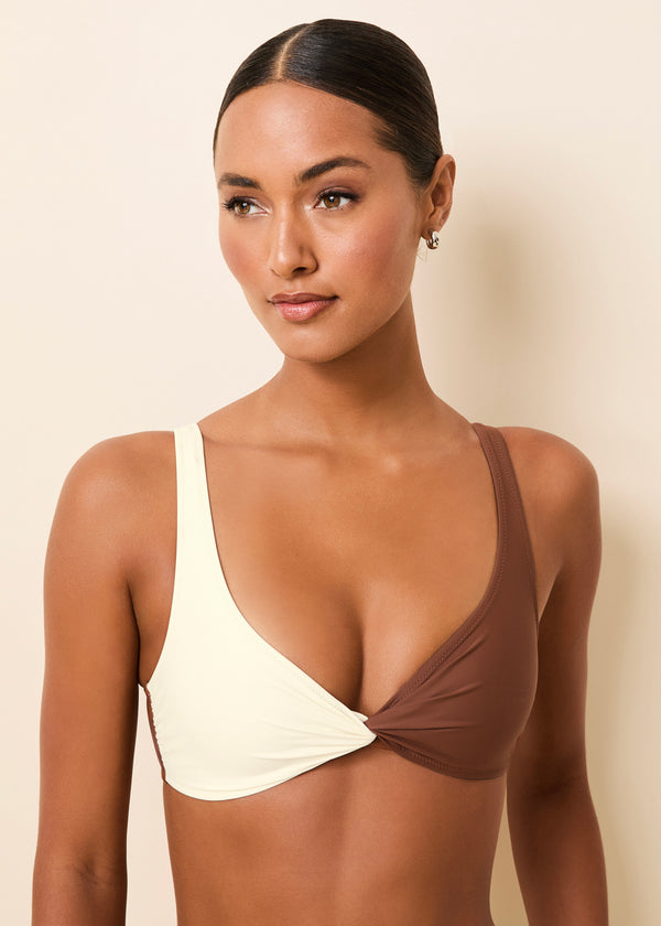 Solid & Striped Perrie Bikini Top Brule / Coconut