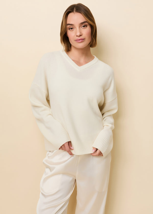 solid & striped Reva Cashmere Sweater Brule