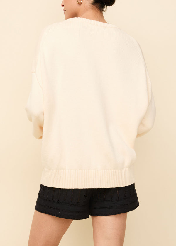 Solid & Striped Reva Cotton Sweater Clay